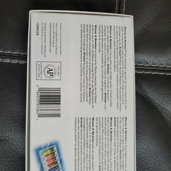 Winsor & Newton Artisan Water Mixable Oil Colour 10 Count Pack of Assorted Paint - Picture 4 of 8